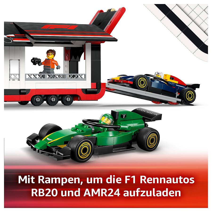 LEGO City - F1 Transporter mit RB20 & AMR24 Rennautos