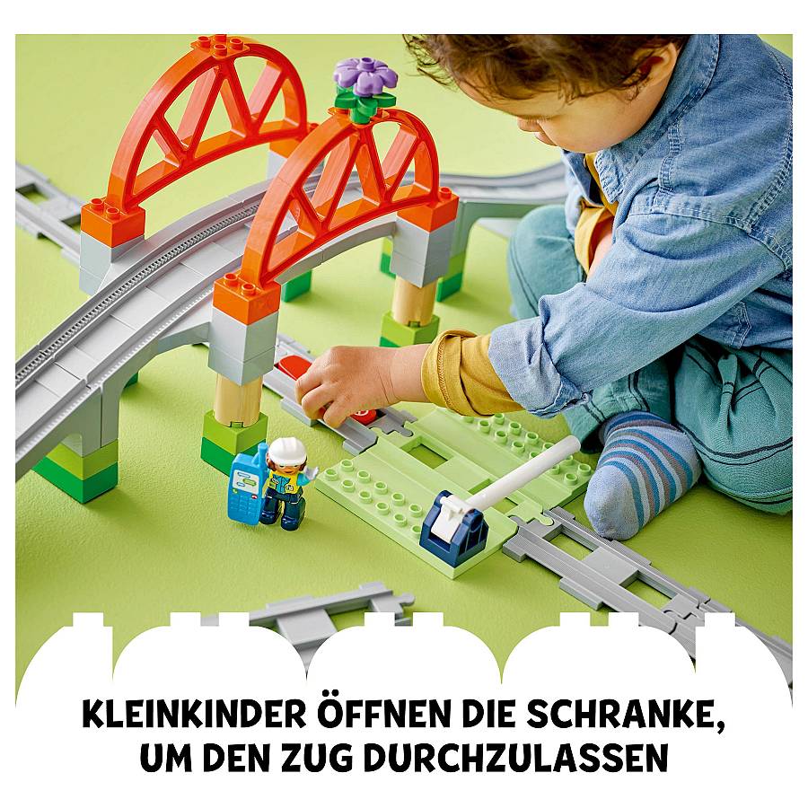 LEGO 10426 DUPLO Town Eisenbahnbrcke und Schienen - Erweiterungsset