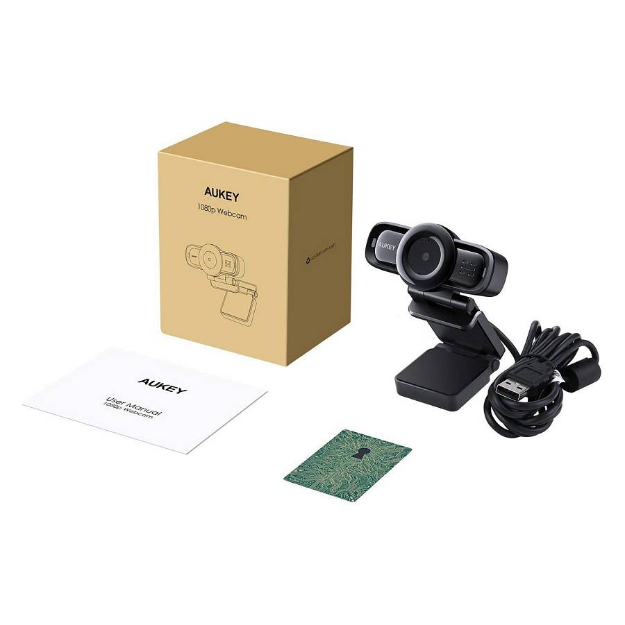 Aukey PC-LM3 Stream Series Autofocus Full HD Webcam with 1/3-CMOS Sensor black