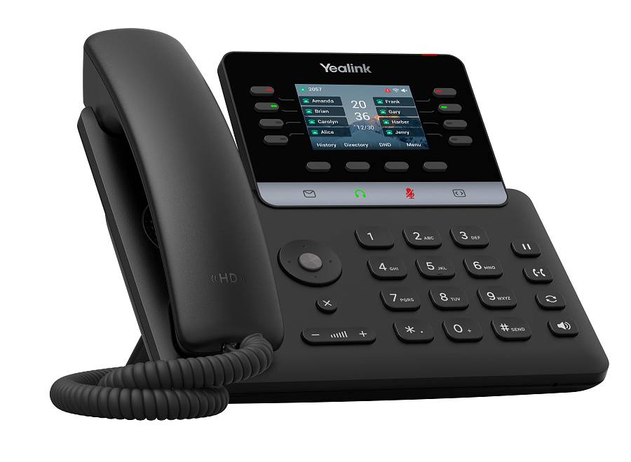 Yealink IP Phone Desktop PoE 2.8 Gigabit, USB, Expansion, Color Screen, Bluetooth & Wi-Fi T73W