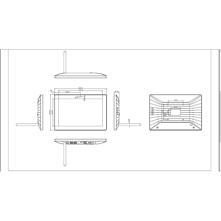 ALLNET Touch Display Tablet 10 Zoll PoE mit 4GB/16GB RK3568 Android 13.PrimeOne-100